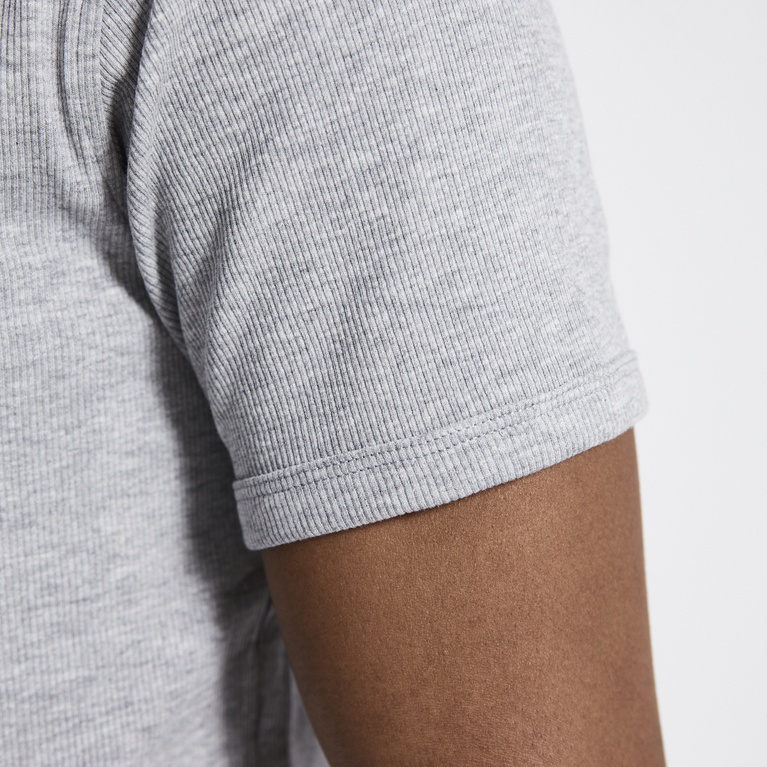 Rib knit tee "Vincent" Grey Melange